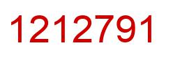 Number 1212791 red image