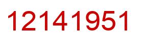 Number 12141951 red image