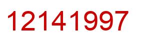 Number 12141997 red image