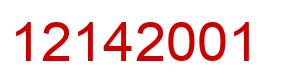 Number 12142001 red image
