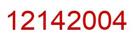 Número 12142004 imagen rojo