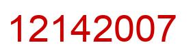 Número 12142007 imagen rojo