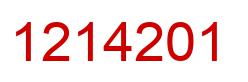 Number 1214201 red image