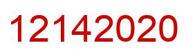 Number 12142020 red image