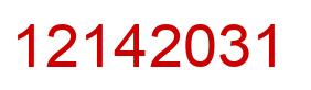 Number 12142031 red image