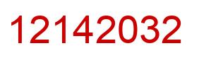 Number 12142032 red image