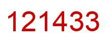 Número 121433 imagen rojo