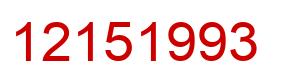 Number 12151993 red image