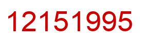 Number 12151995 red image