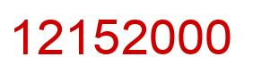 Number 12152000 red image