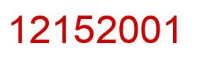 Number 12152001 red image