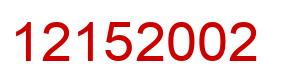 Número 12152002 imagen rojo