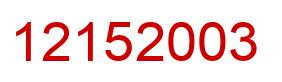 Number 12152003 red image