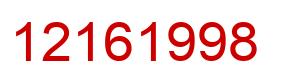 Number 12161998 red image