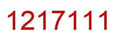 Number 1217111 red image