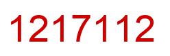 Number 1217112 red image
