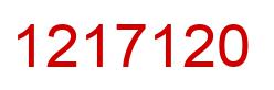 Number 1217120 red image