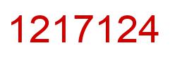 Number 1217124 red image