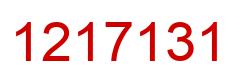 Number 1217131 red image
