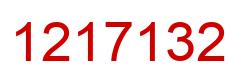 Number 1217132 red image