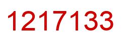 Number 1217133 red image