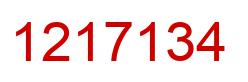 Number 1217134 red image