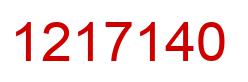 Number 1217140 red image