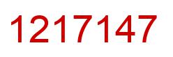 Number 1217147 red image