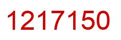 Number 1217150 red image