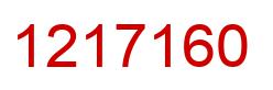 Number 1217160 red image