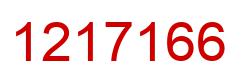 Number 1217166 red image
