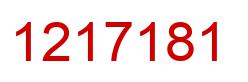 Number 1217181 red image