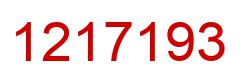 Number 1217193 red image