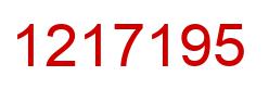 Number 1217195 red image