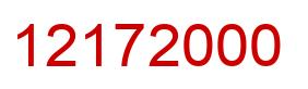 Number 12172000 red image