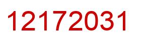 Number 12172031 red image
