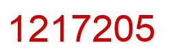 Number 1217205 red image