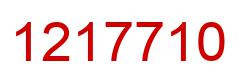 Number 1217710 red image