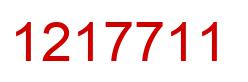 Number 1217711 red image