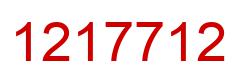 Number 1217712 red image