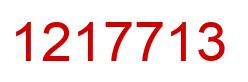 Number 1217713 red image