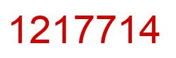 Number 1217714 red image