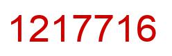 Number 1217716 red image