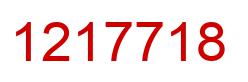 Number 1217718 red image