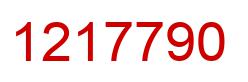 Number 1217790 red image