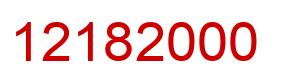 Number 12182000 red image