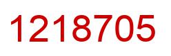 Number 1218705 red image