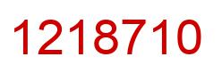 Number 1218710 red image