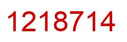 Number 1218714 red image