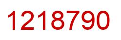 Number 1218790 red image